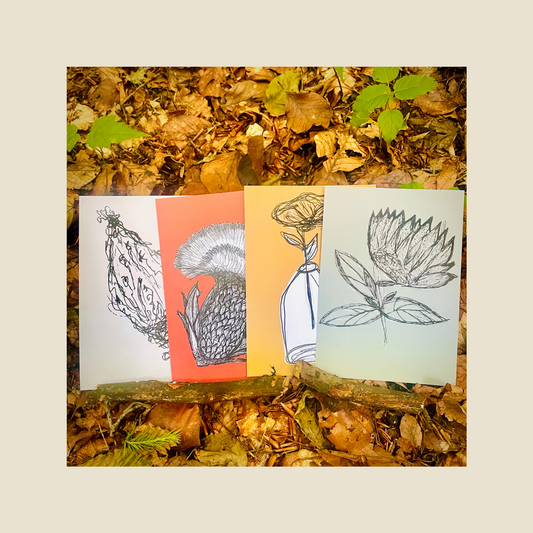 Handillustrierte Postkarten