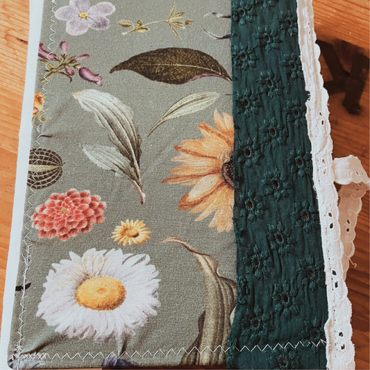 Handgemachtes Notizbuch A5 mit Stoffeinband | türkis